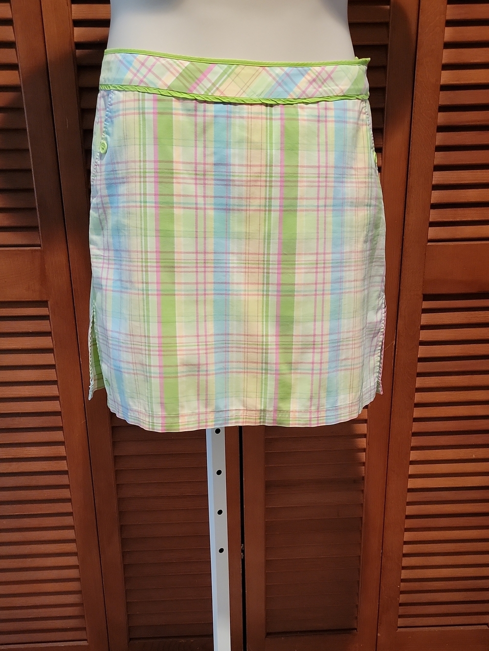 LILLY PULITZER PASTEL PLAID GOLF SKORT